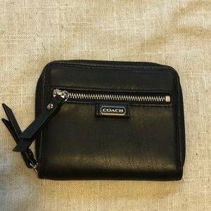 Coach black leather wallet... excellent condition